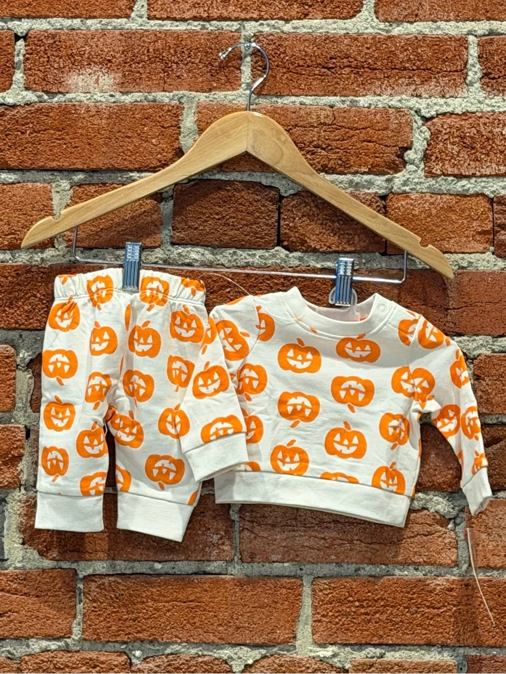 🎃 NWT Cat & Jack Pumpkin Sweatshirt & Jogger Pants Set - Halloween Sweatsuit 🎃